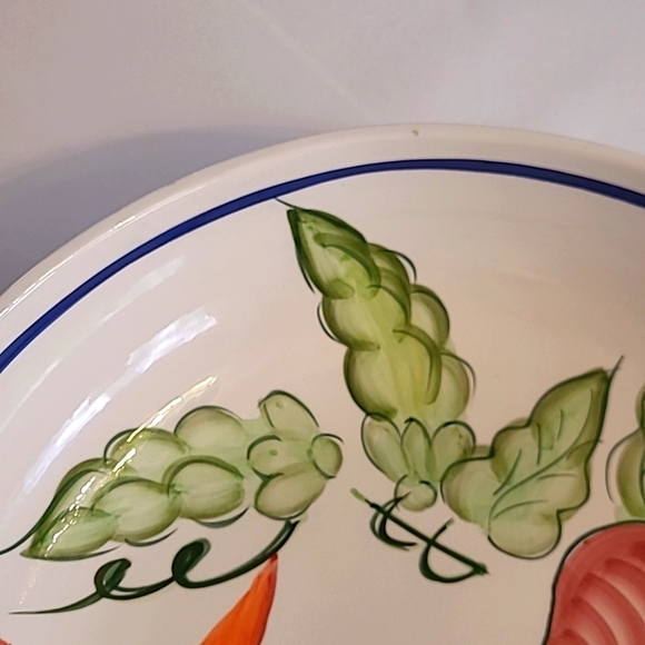 Rare Vintage Bon Appétit Large Pasta/Salad Serving Bowl, Vegetable Motif - Picture 9 of 13